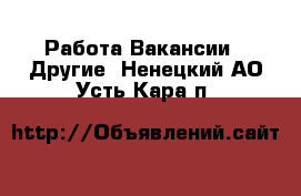 Работа Вакансии - Другие. Ненецкий АО,Усть-Кара п.